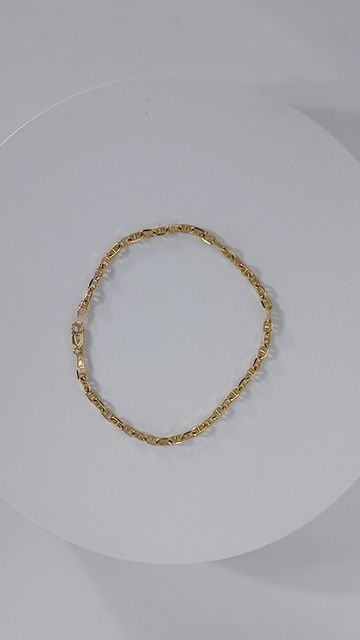 Thumbnail: 14k Diamond Cut Anchor Link Bracelet