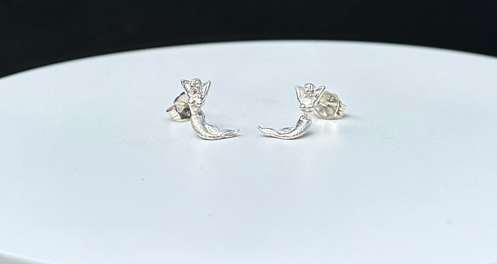 Thumbnail: silver mermaid earrings