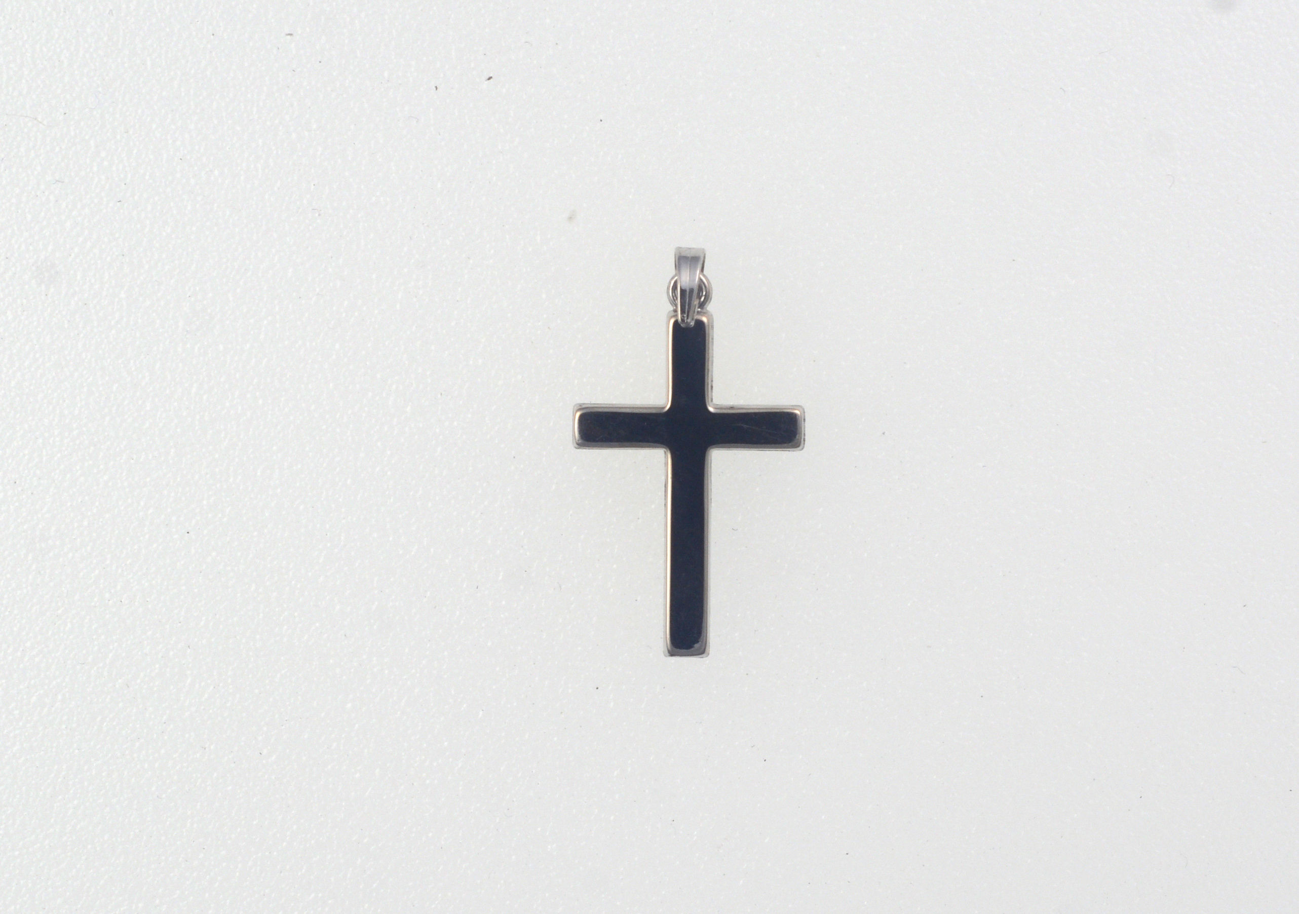 14 K White Gold Cross