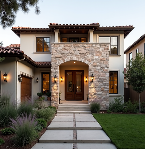 A striking facade of a San Diego home featuring elegant natural stone veneer..png