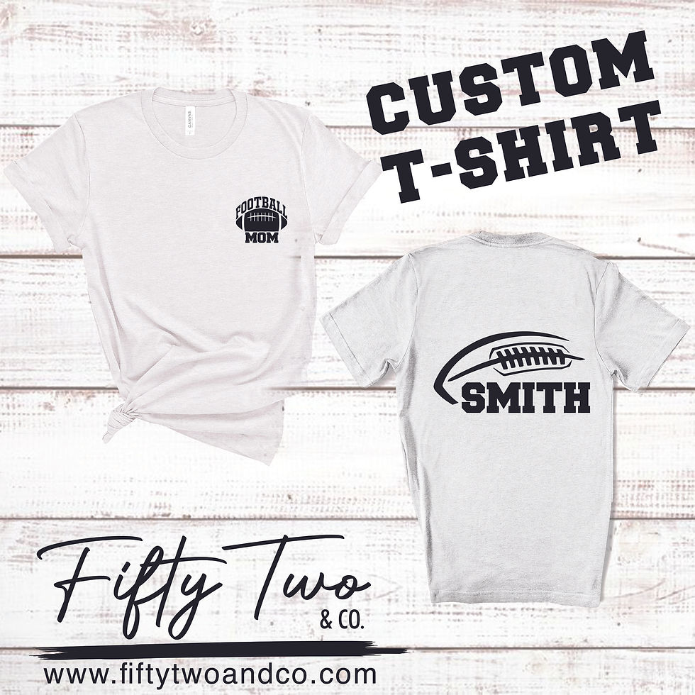 Thumbnail: Custom Football Mom T-shirt
