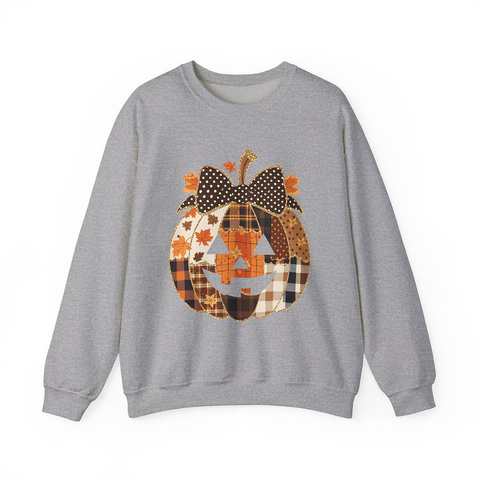 Thumbnail: Patchwork Pumpkin Crewneck