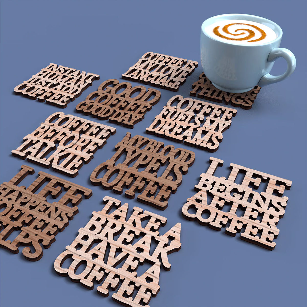 Cutout Coasters - Coffee