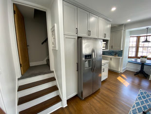 Fridge and exit staircase