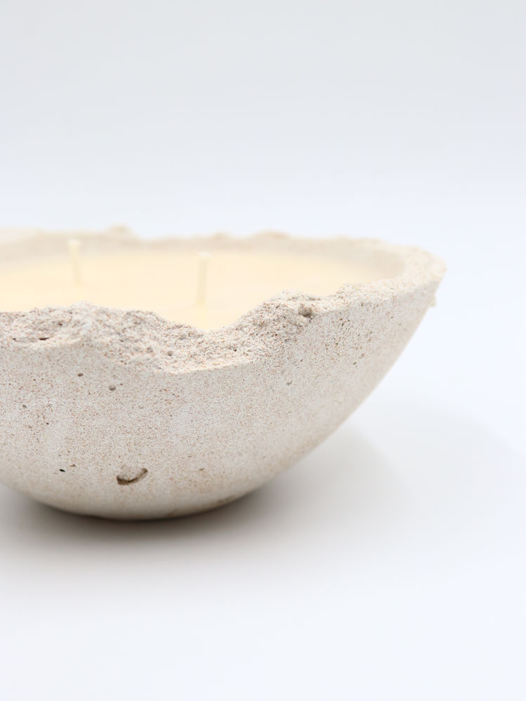 Elegant home decor candle for a gift - side view