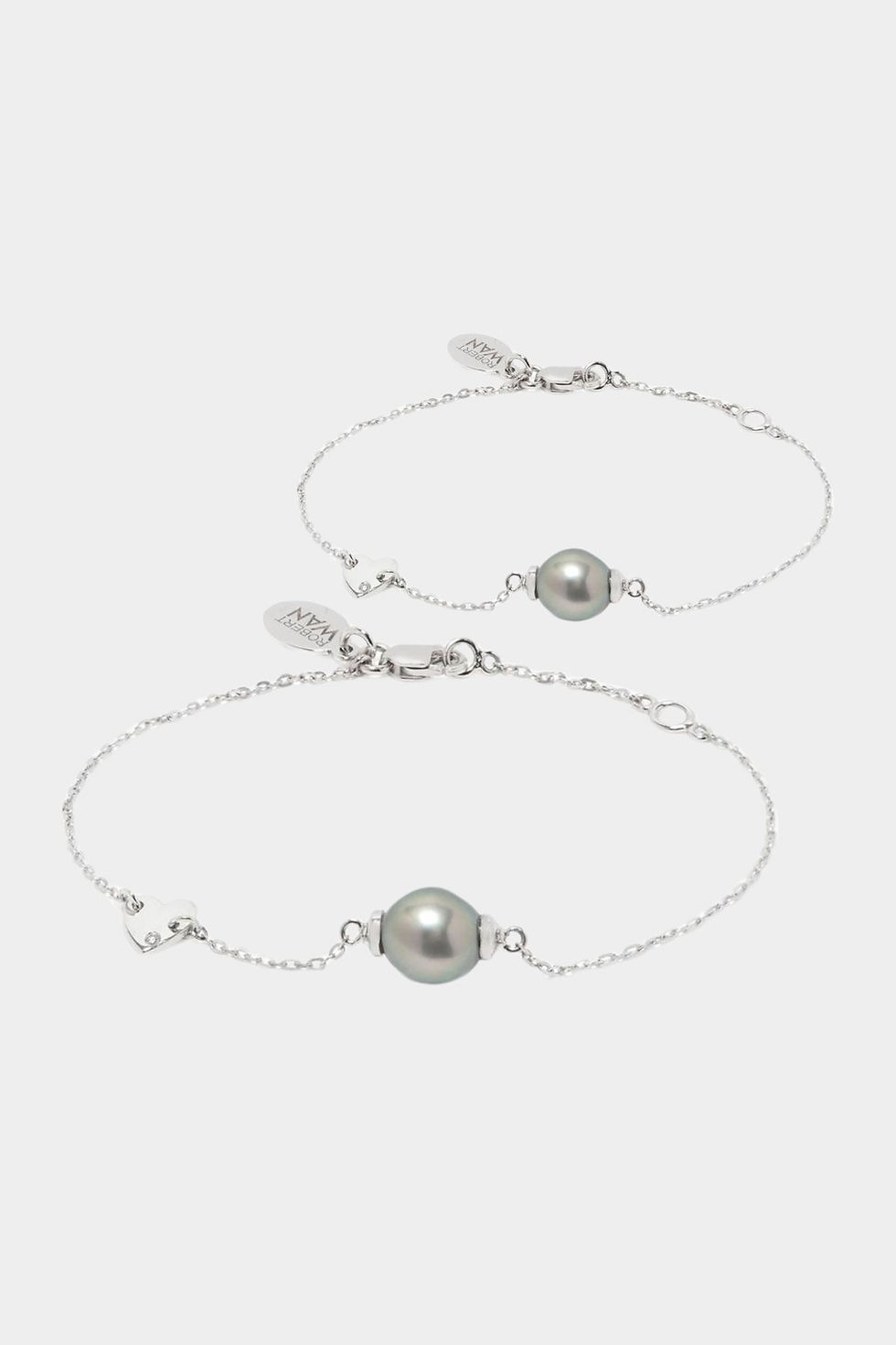 Two pearl bracelets sized for mother and baby – jewelry set mothers day, baby shower