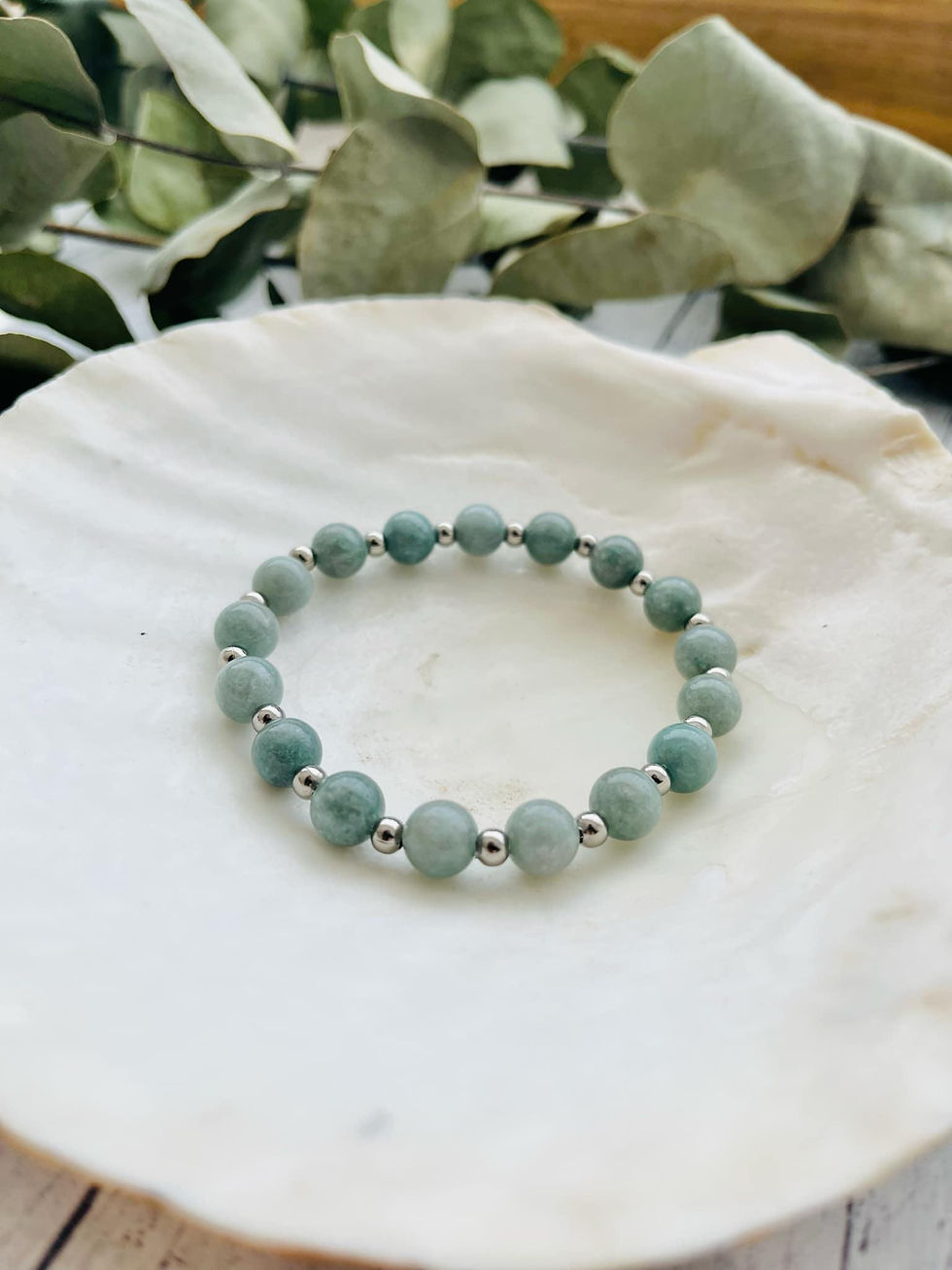 💚 Bracelet “Cœur d’Abondance” – Jade Vert