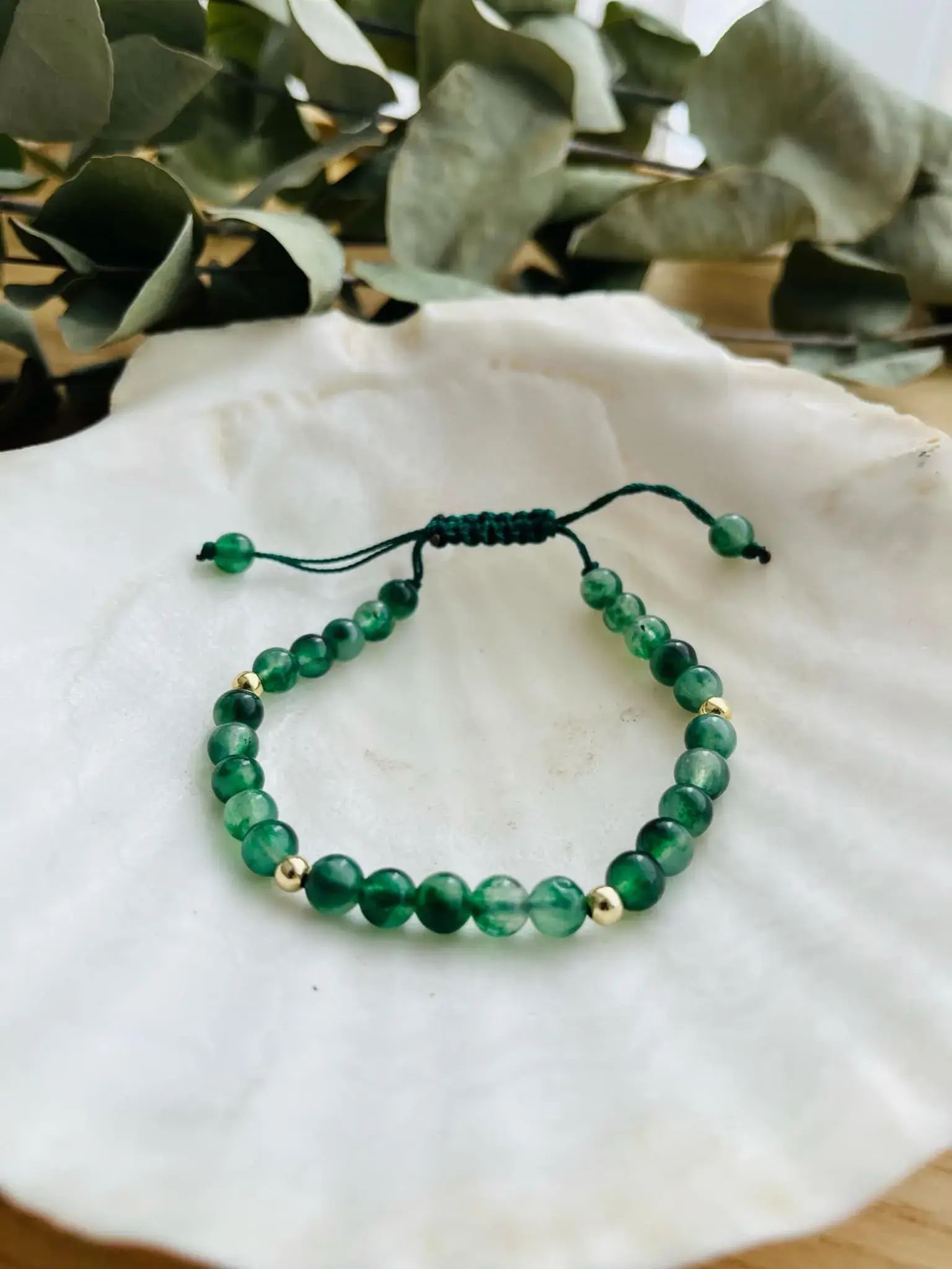 Bracelet “Énergie de l’Eau” – Agate Aquatique