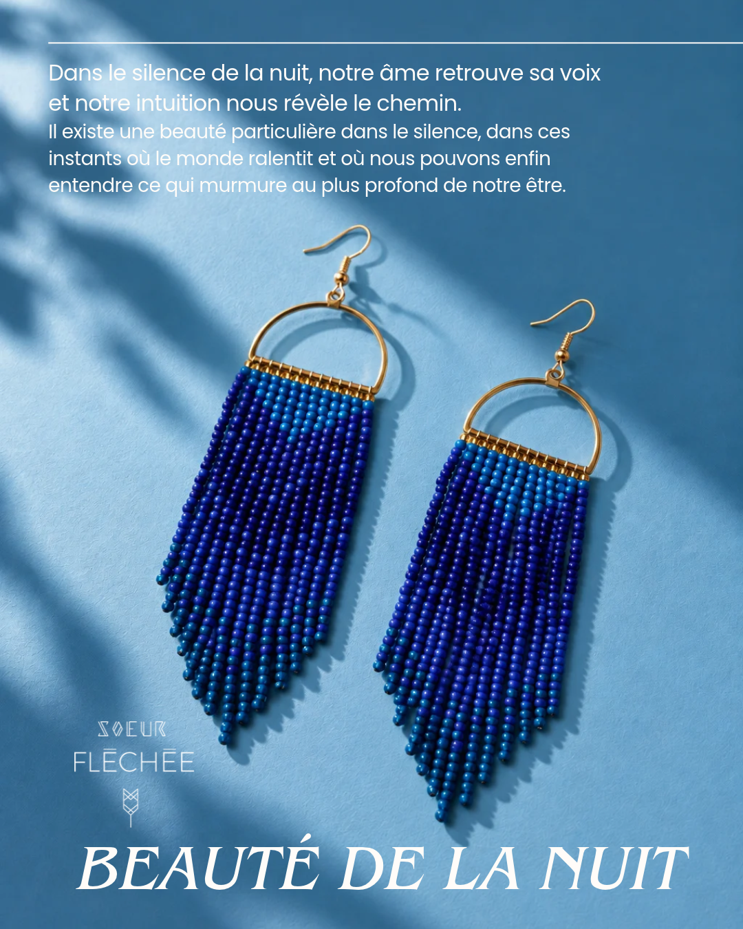 Beauté de la Nuit | Boucles d'oreilles en perlage