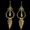 Thumbnail: Gold Fringe Teardrop Earrings