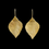 Thumbnail: Golden Leaf Drop Earrings