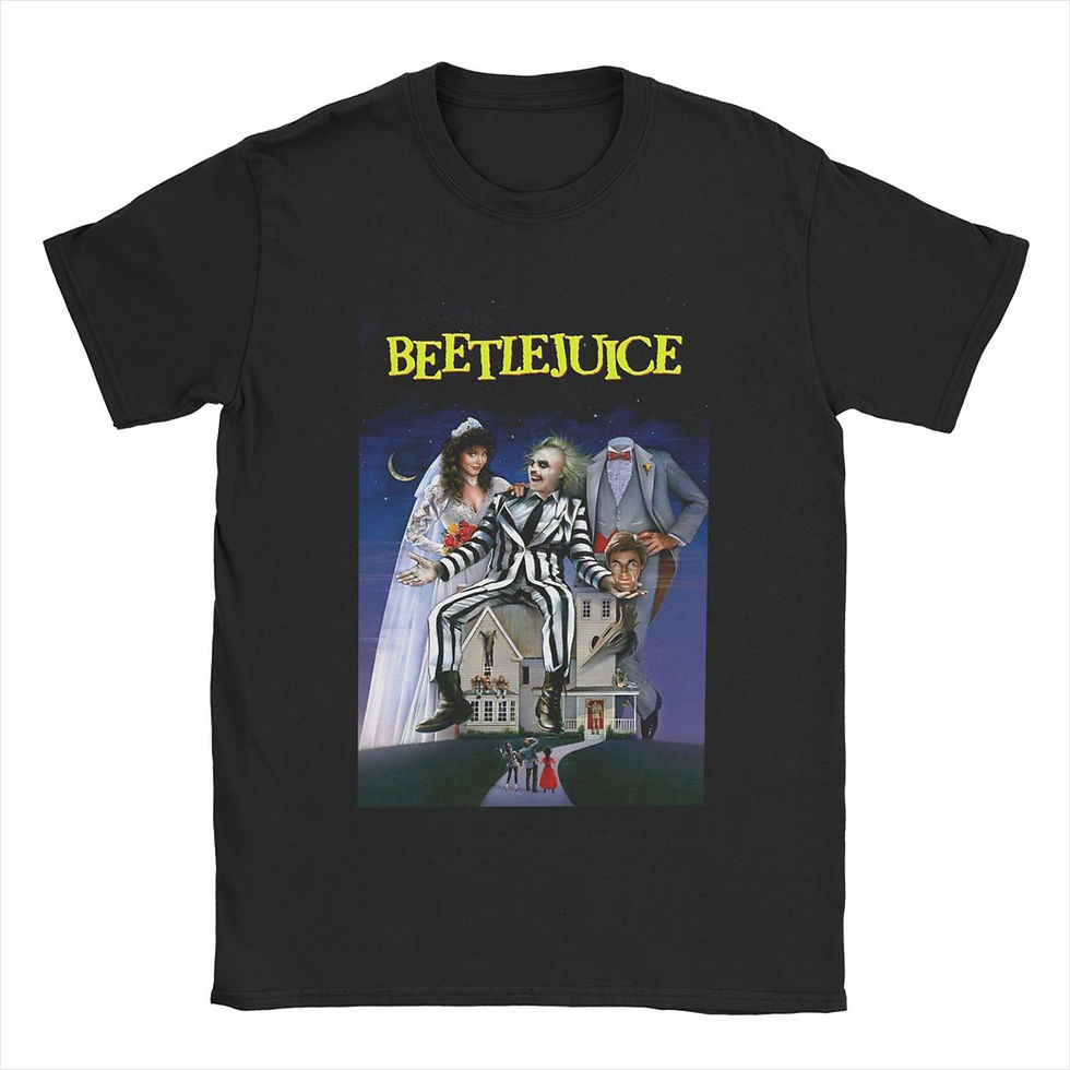 B-Beetlejuice Spooky Movie Ghost Men T Shirts Halloween Horror Funny Tee Shirt 