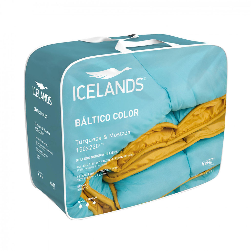 Miniatura: Nórdico Báltico Color 350g/m2 turquesa - mostaza
