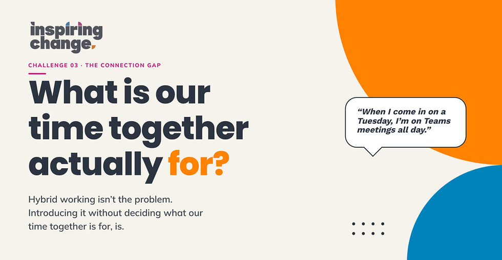 Challenge 02: What is our time together actually for?