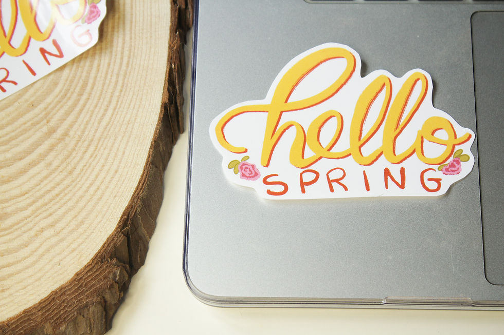 Thumbnail: Hello Spring - Vinyl Sticker