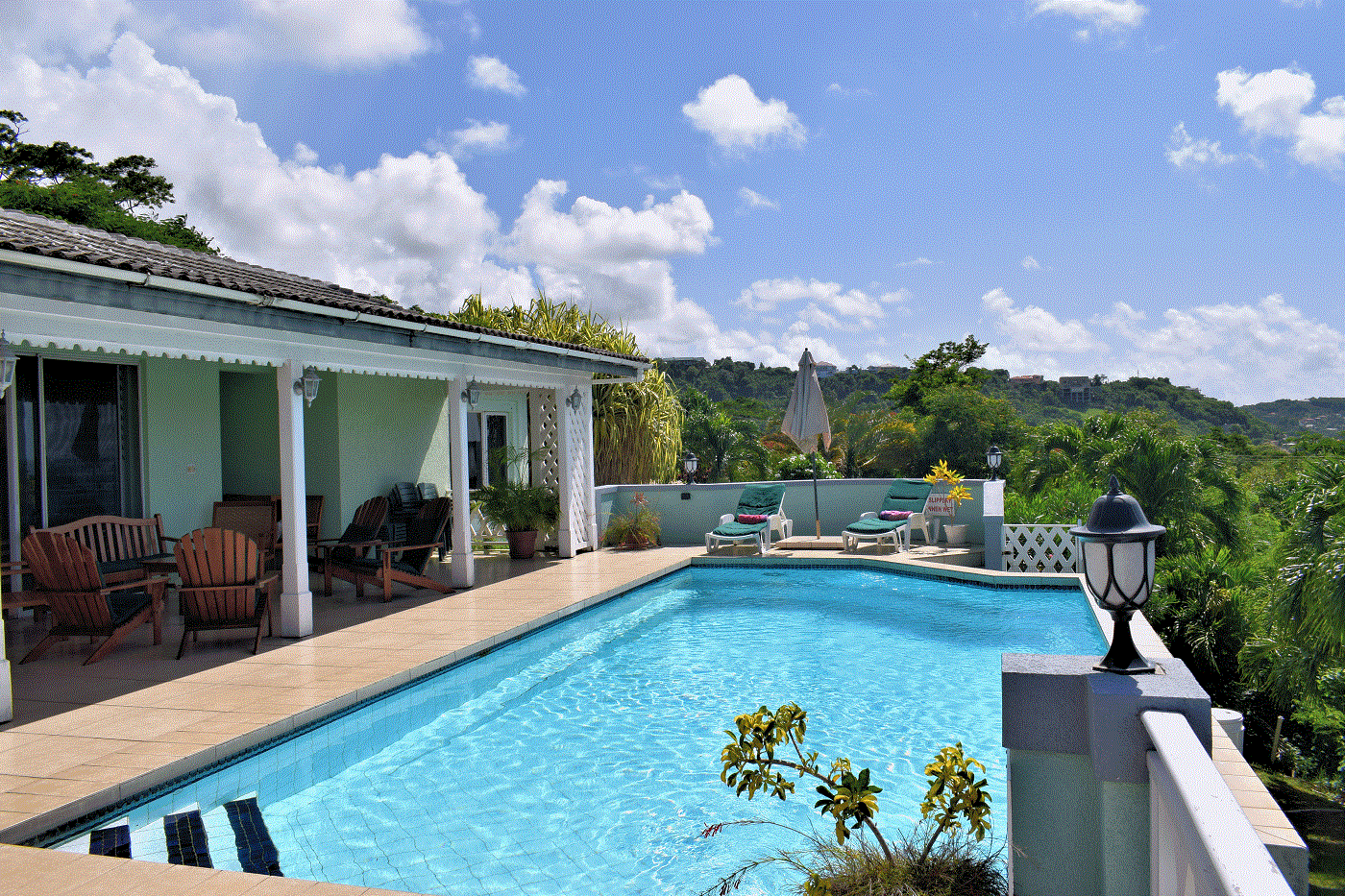 Poolside looking onto Patio