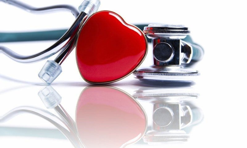 heart with stethoscope
