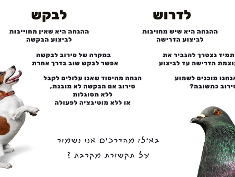לבקש או לדרוש... 