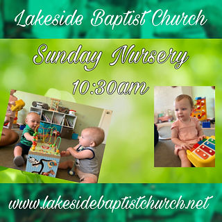 Sunday Nursery for Infants to 6years old