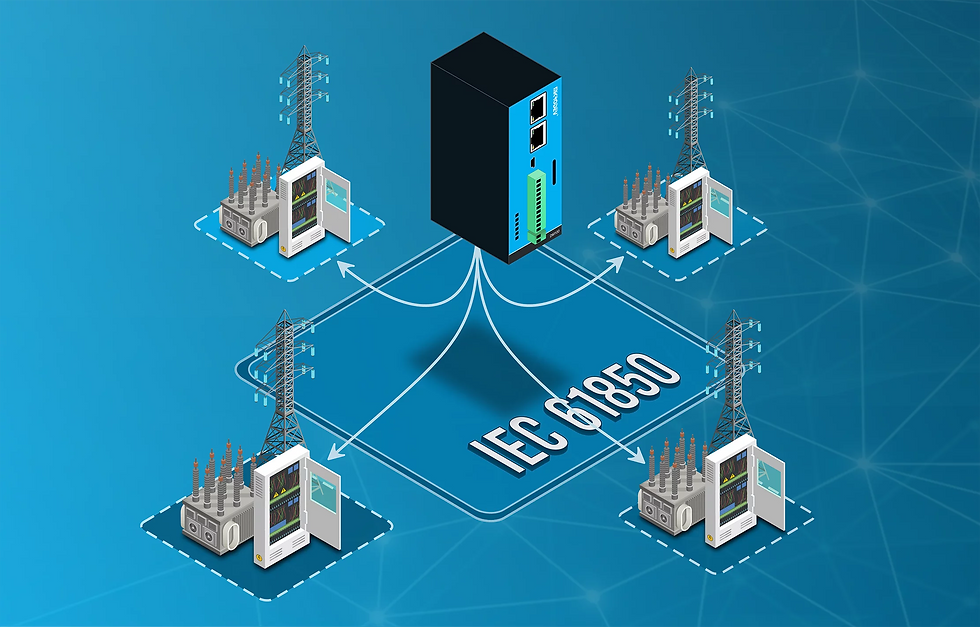 IEC 61850 integra medições de pátio, sala de controle e outras subestações através de unidades concentradoreas de sinais - as merging units