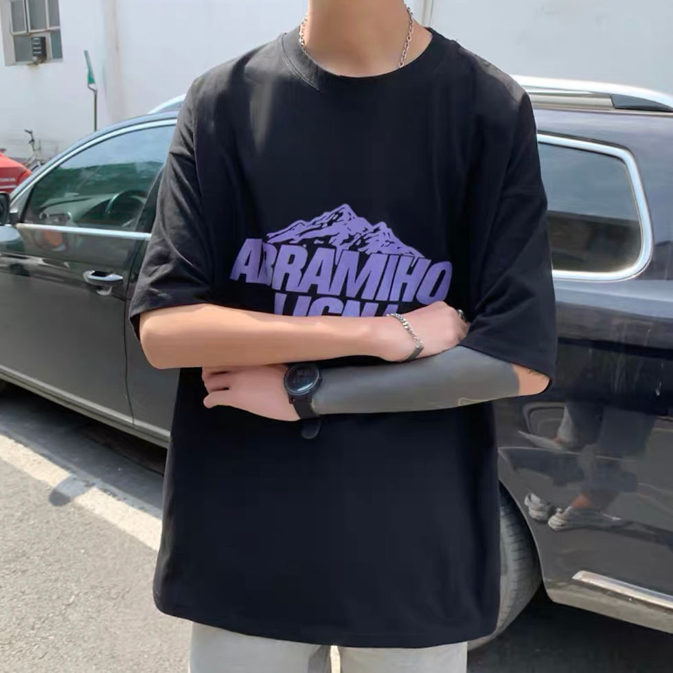 Thumbnail: 👦🏻港风五分袖t恤男短袖
