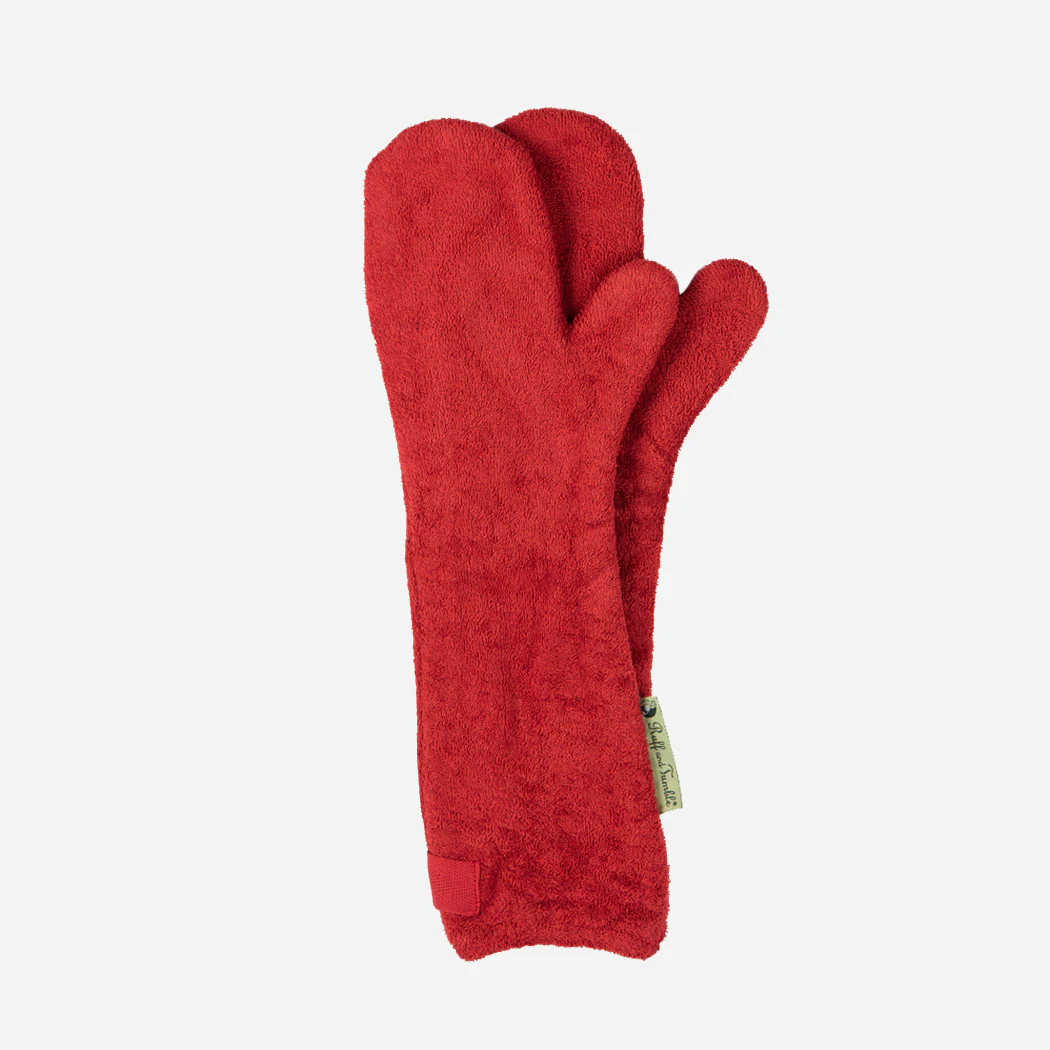 Ruff and Tumble Drying Mitts (Brick Red)