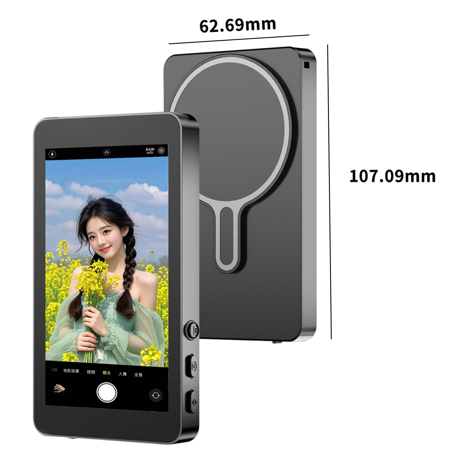 Smartphone Magnetic Monitor Screen Projector Phone Rear Camera Vlog Selfie for L