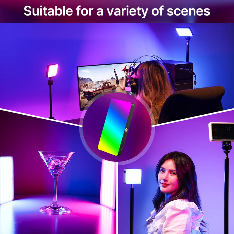 Ulanzi LT002 7 inch Pocket LED Video Light RGB Panel Light CRI 95+ 2500-9000K Wi