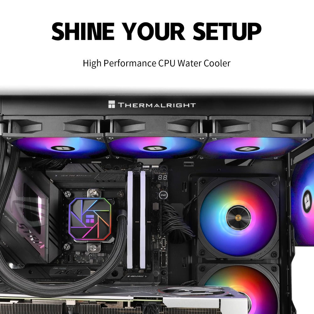 360mm AIO CPU Liquid Cooler, ARGB PWM Fans, Intel LGA1150-1200/2011/1700/1851, A