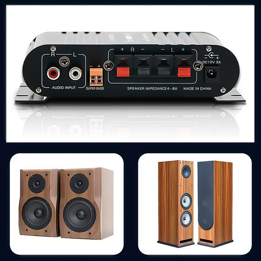 ST-838 Home Theater Amplifiers HiFi 2.1 Channel Power Amplifier Stereo Bass Soun