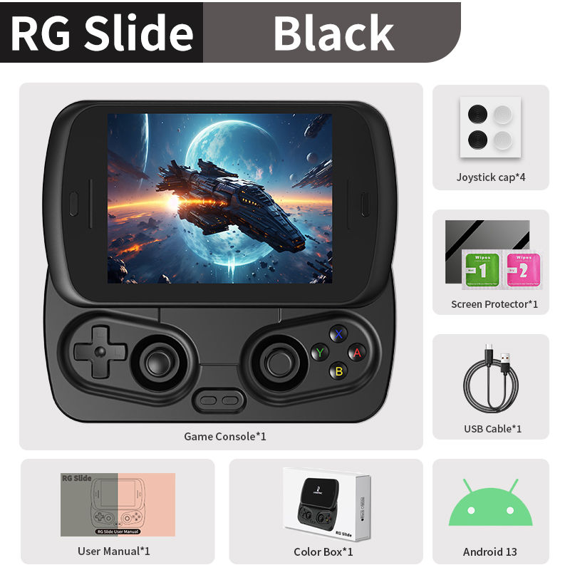 Anbernic RG Slide Retro Handheld Game Console 4.7" LTPS In-Cell Android Video Ga