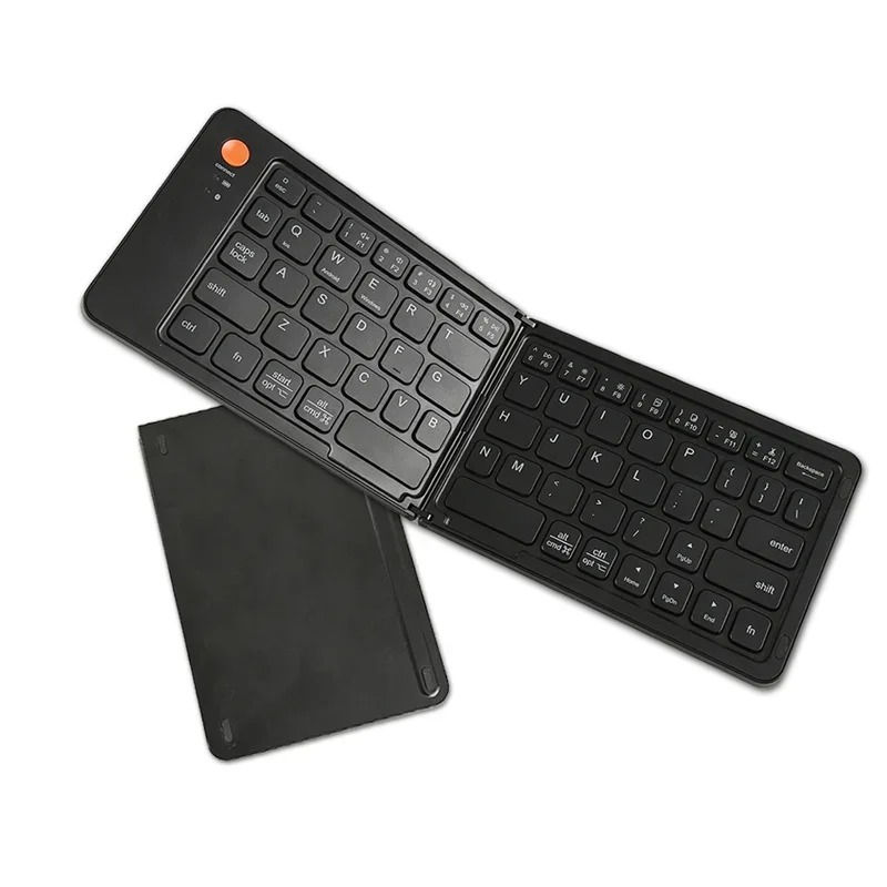 Wireless Keyboard Mini Foldable Slim Portable Bluetooth Keyboard Rechargeable Fo