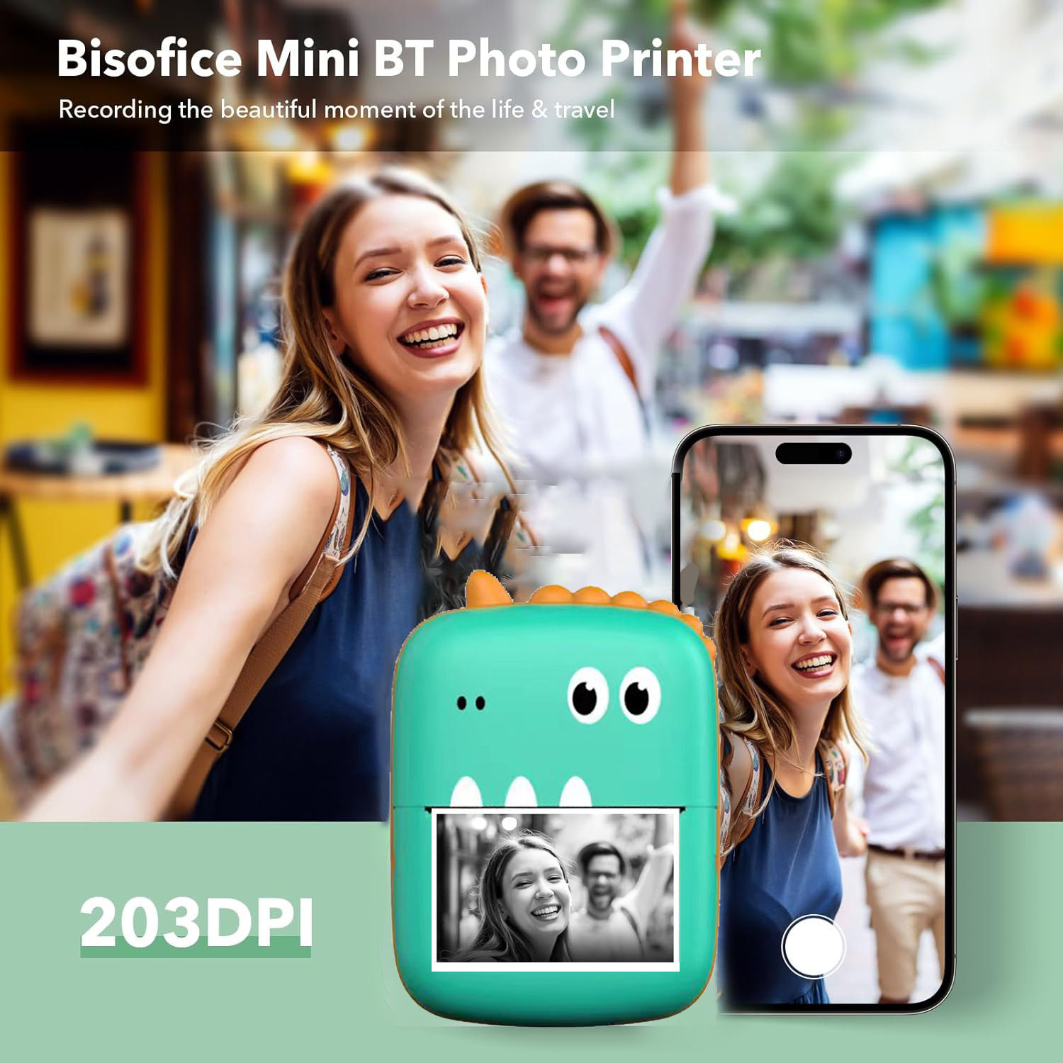Bluetooth Mini Thermal Printer Portable HD Wireless Printing Mobile Phone Photo