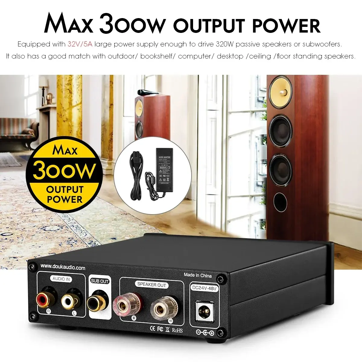Nobsound Hi-Fi G2 pro Subwoofer / Full-Frequency Mono Channel Digital Power Ampl