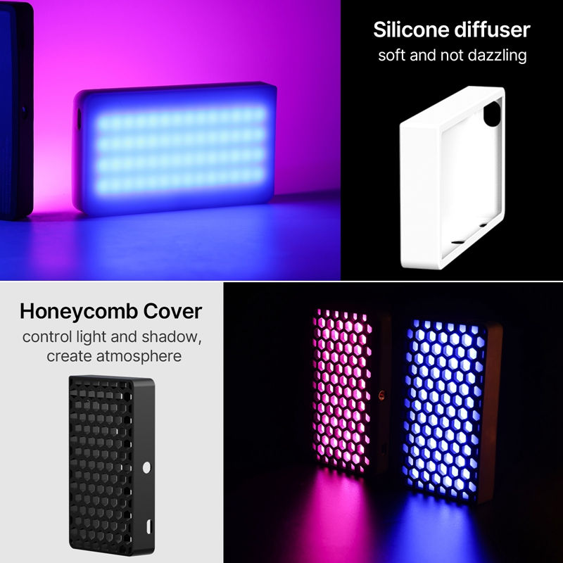Ulanzi LT002 7 inch Pocket LED Video Light RGB Panel Light CRI 95+ 2500-9000K Wi