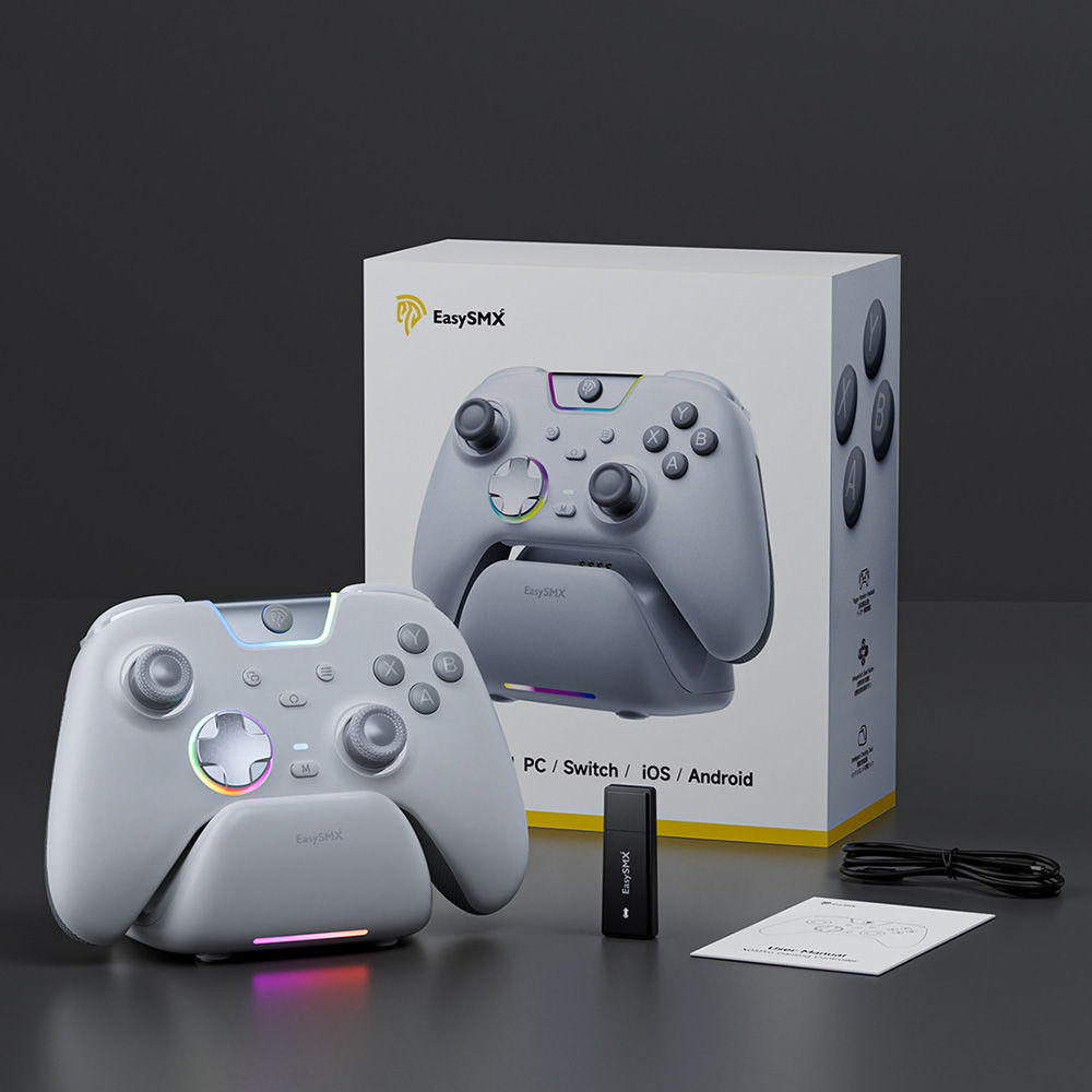 Wireless Gamepad EasySMX X05Pro Charging Dock Controller Compatible with EA Spor