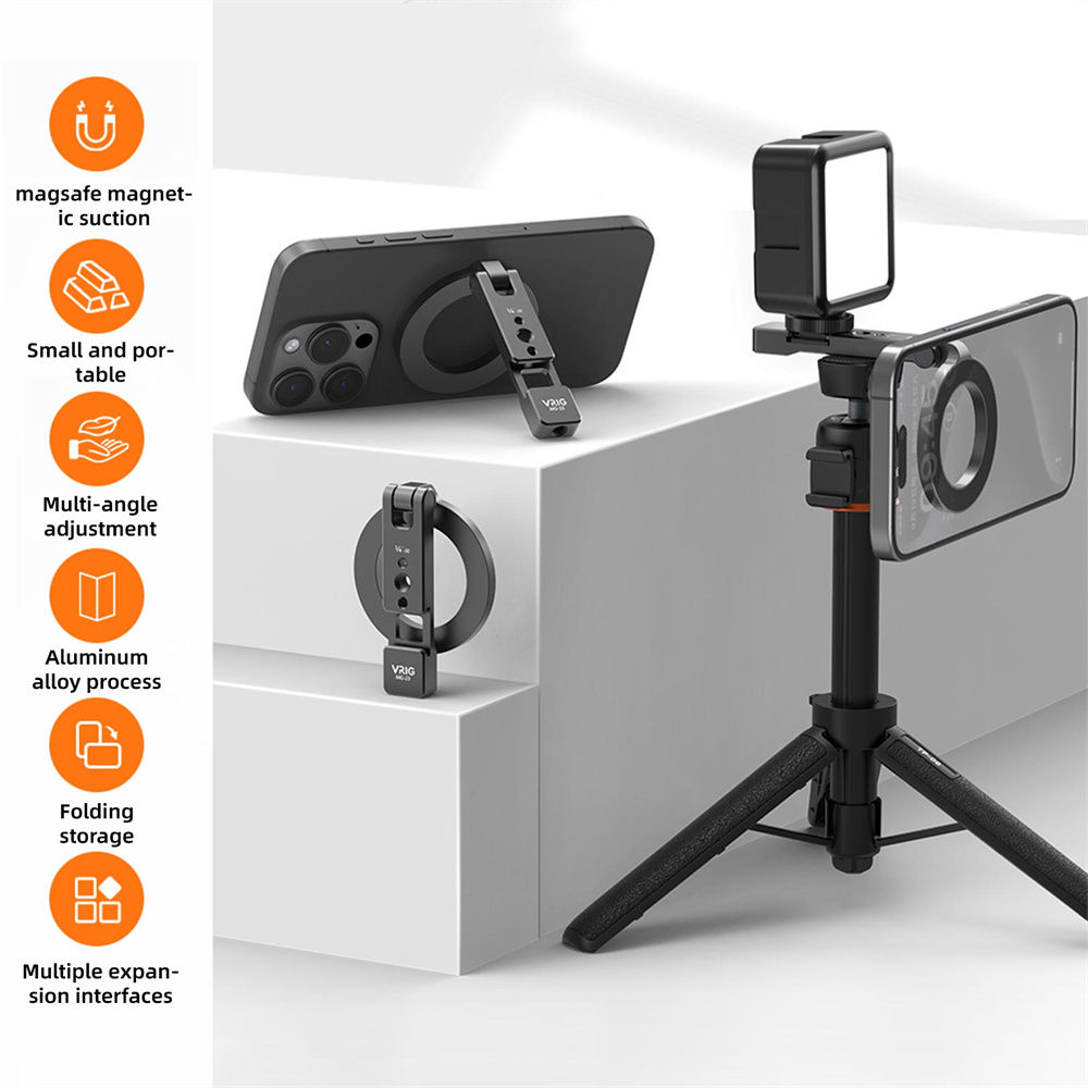 VRIG Multi-function Magnetic Phone Holder w 1/4"-20 Cold Shoe Desktop Phone Trip
