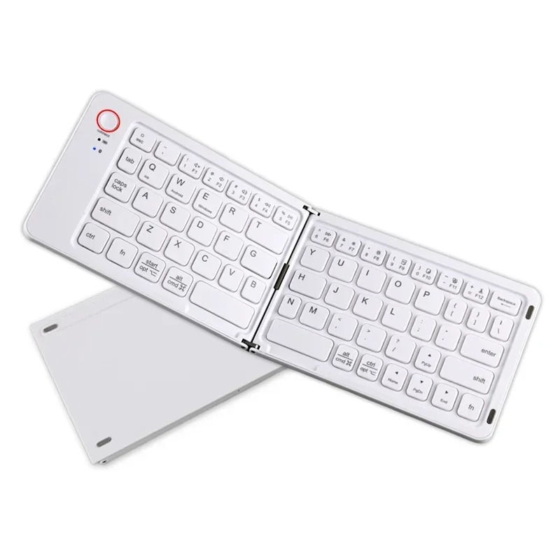 Wireless Keyboard Mini Foldable Slim Portable Bluetooth Keyboard Rechargeable Fo
