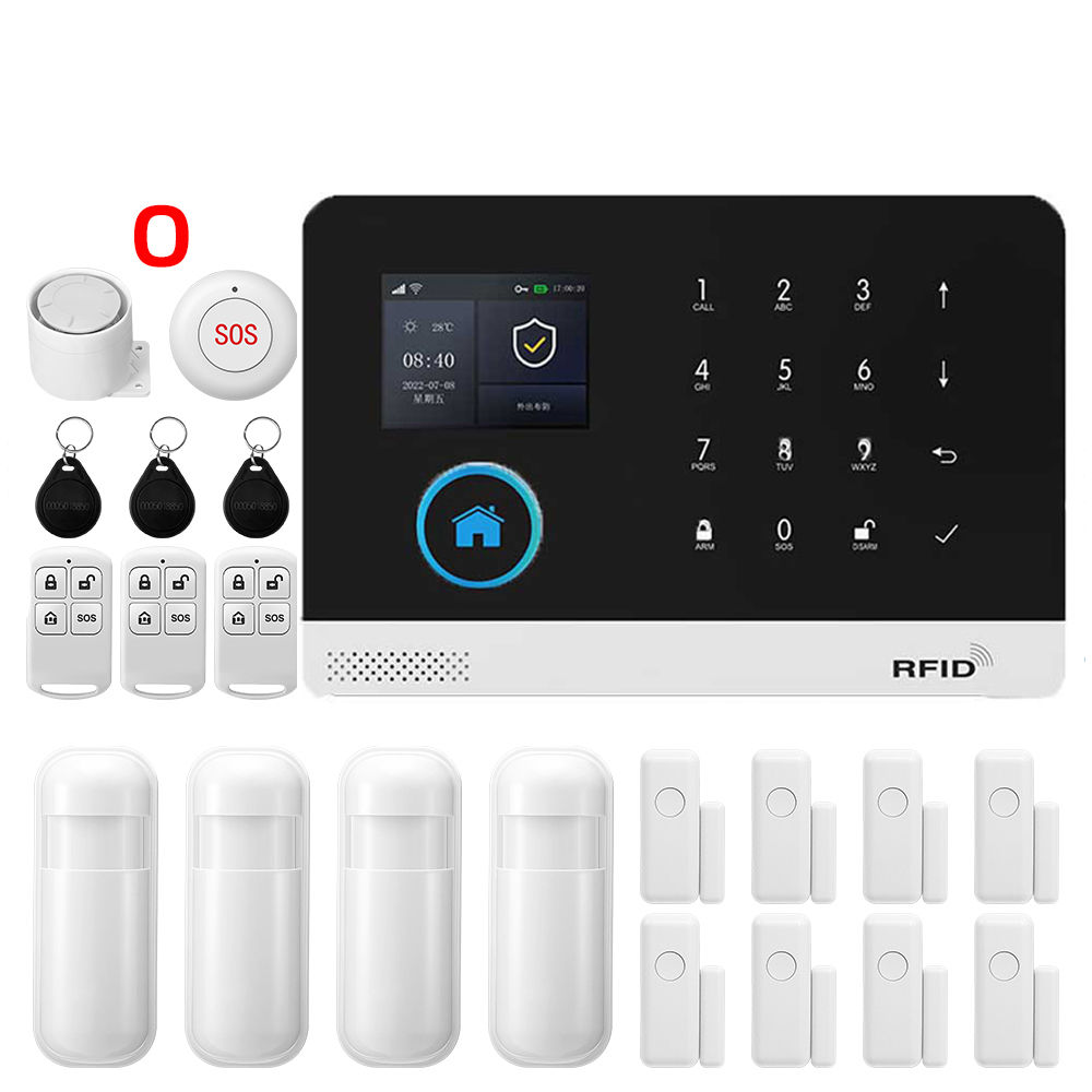 Smart Home Alarm System Works with Tuya 2.4G WiFi Wireless Security with Door Se