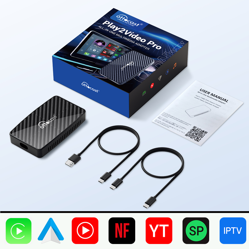 OTTOCAST U2 X PRO Wireless CarPlay Android Auto Adapter 2 in1 Carplay Smart Box