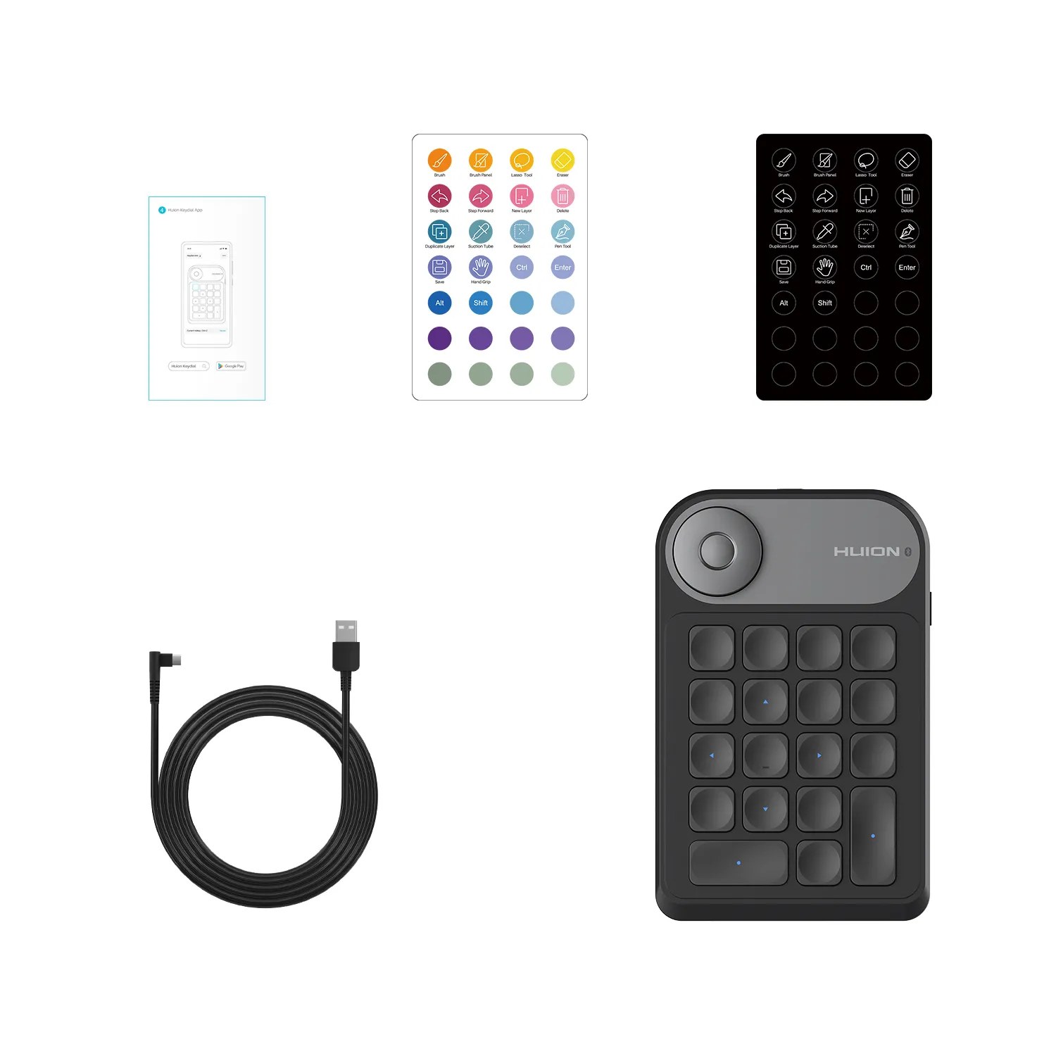 HUION Keydial Mini Wireless Keyboard K20 Bluetooth 5.0 Connectivity for Graphics