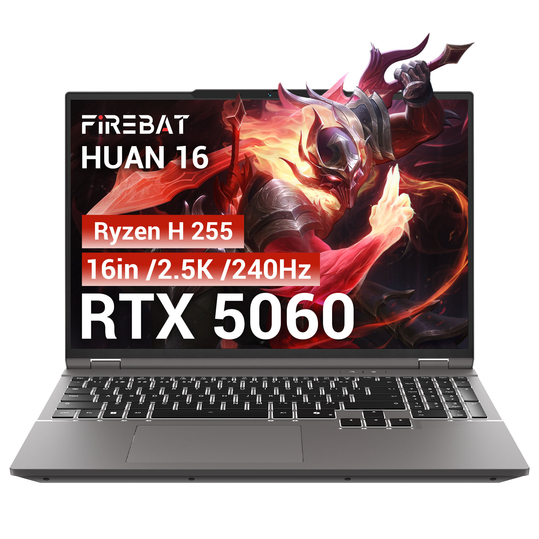 FIREBAT Huan 16 Pro AMD Ryzen 7 H 255 RTX 5060 DDR5 16GB RAM 512GB SSD WiFi6 BT5