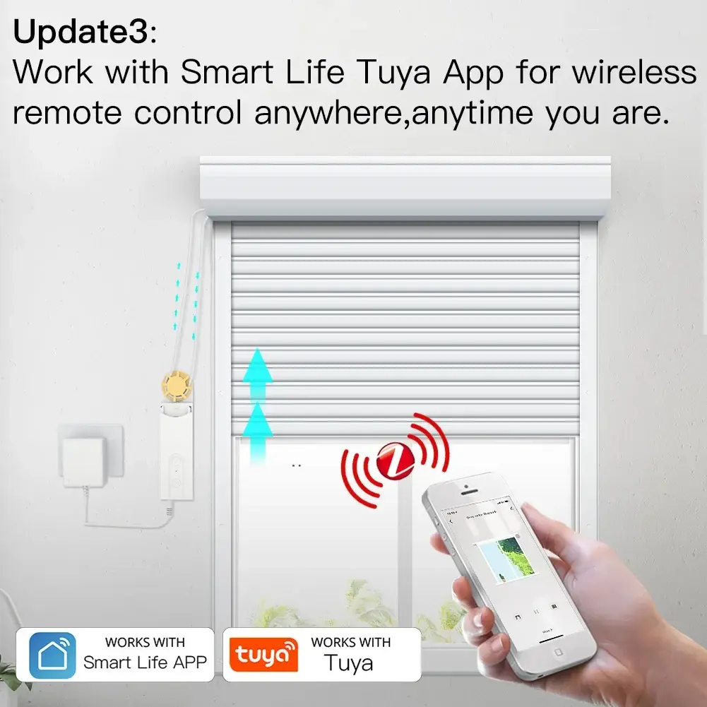 ZigBee Smart DIY Motorized Roller Blinds/Shades Drive Motor Hub Tuya Smart Life