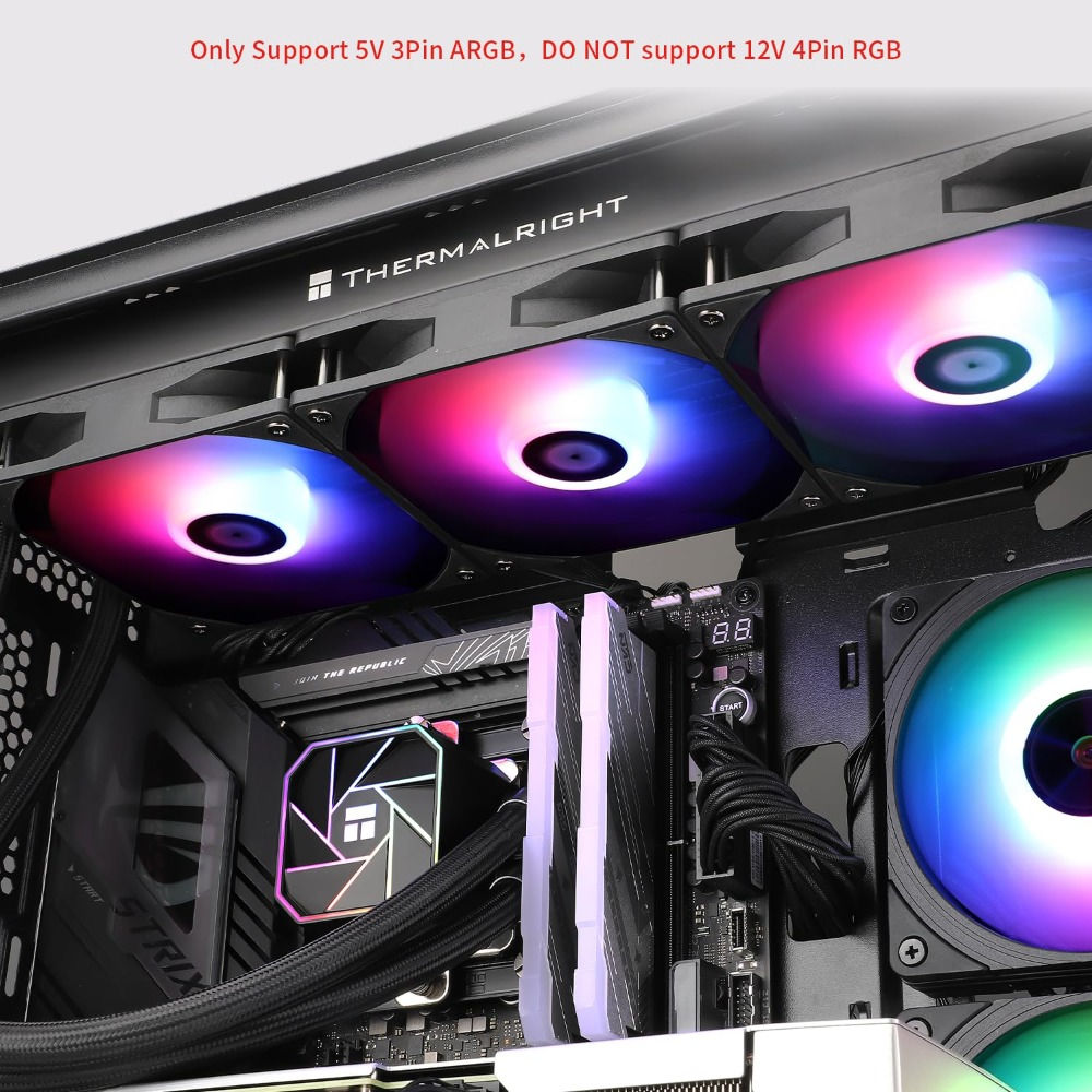 360mm AIO CPU Liquid Cooler, ARGB PWM Fans, Intel LGA1700/1200/115X & AMD AM5/AM