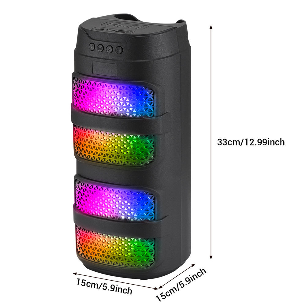 3000W Bluetooth Speaker Dual 4 inch Speaker Stereo Outdoor Portable Subwoofer 5.