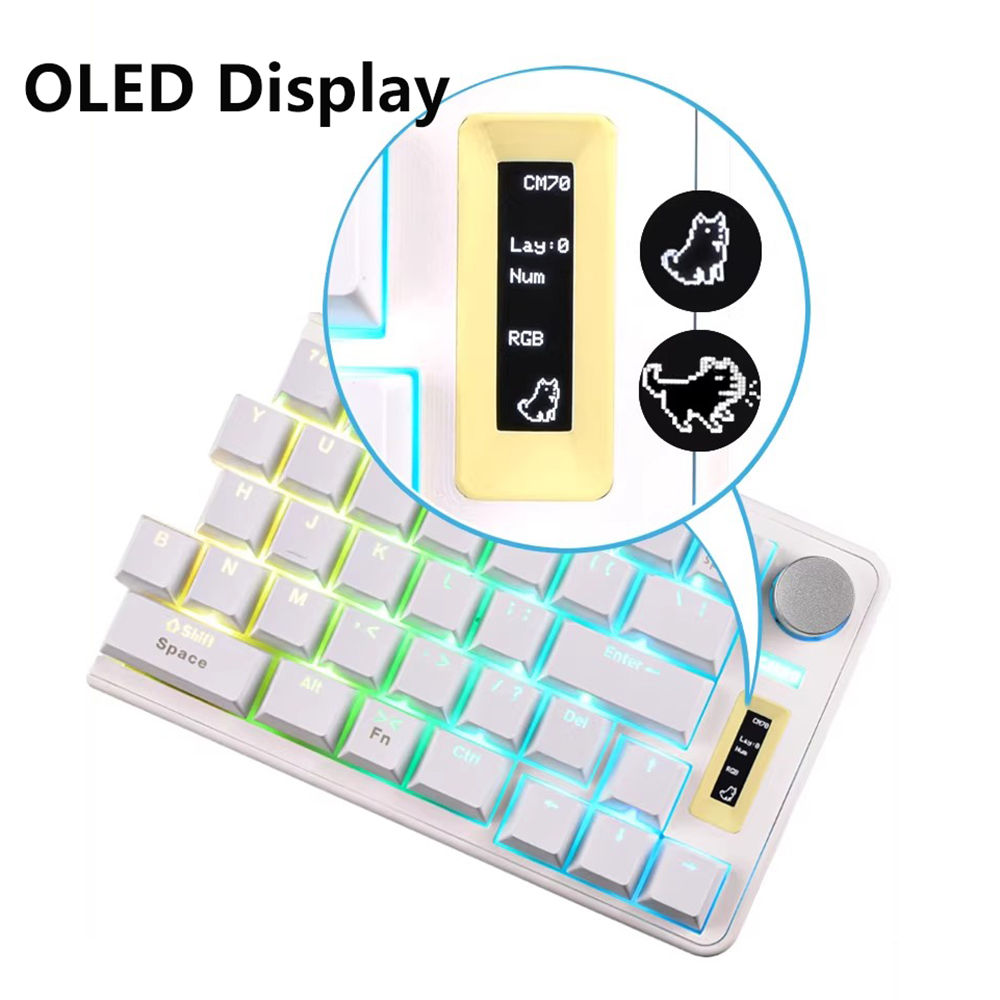 Programmable Ergonomic Split Keyboard One-Handed Mechanical Gaming Keypad with R