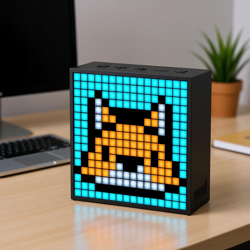 Pixel Art Bluetooth Speaker with 16x16 LED Display APP Control - Cool Animation