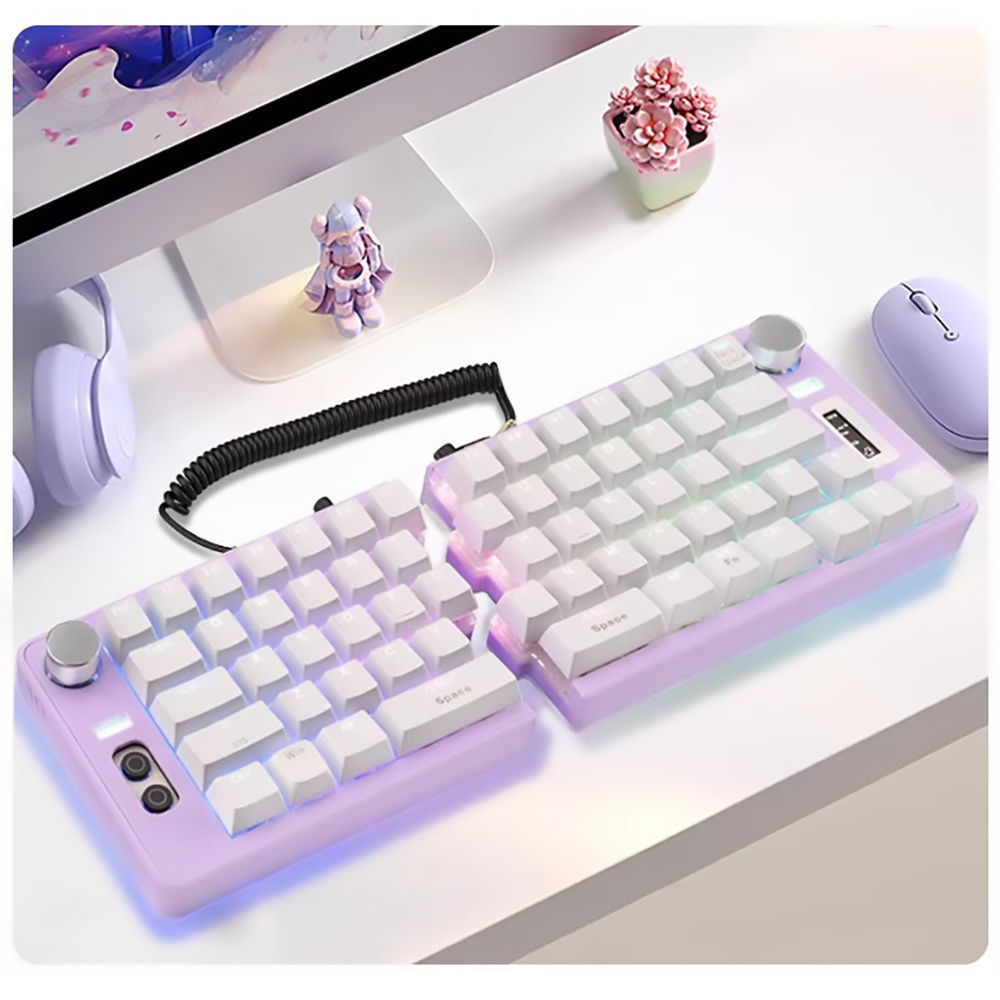 Programmable Ergonomic Split Keyboard One-Handed Mechanical Gaming Keypad with R