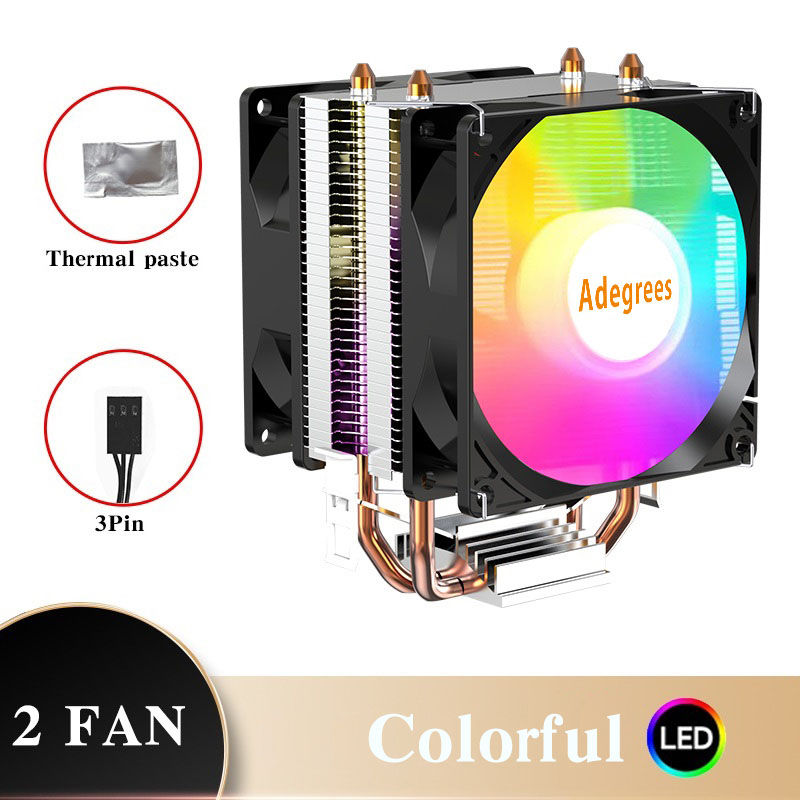 CPU Air Cooler X79 X99 3Pin PWM 4Pin Quiet Processor Cooling Fan For Intel LGA 1