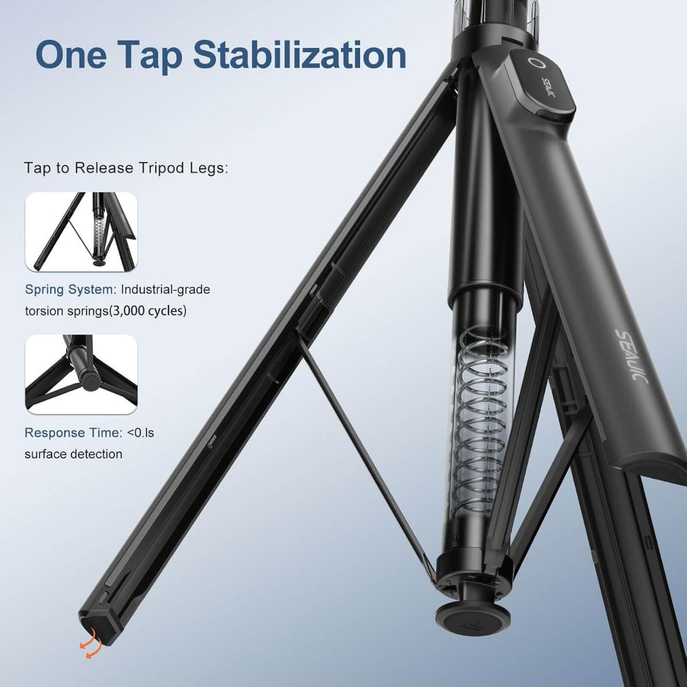 66" Tripod Stand for Video Recording, Live Streaming & Selfies, Adjustable for C